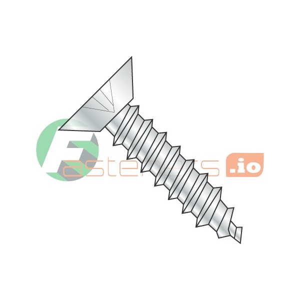 Newport Fasteners Sheet Metal Screw, #14 x 3/4 in, Zinc Plated Steel Flat Head Phillips Drive, 4000 PK 568998 - main